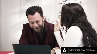 A man gets revenge on his wife by fucking Violet Starr hard
