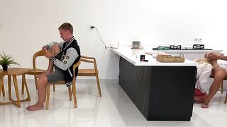 A girl has sex with another guy while her boyfriend watches - the best cuckold show!