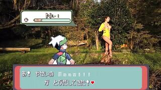 A sensual Japanese themed sex with an 18 y.o. amateur is done outdoors
