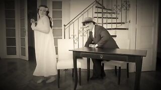 A naughty dancer gets fucked hard by her stepdad in a steamy retro scene