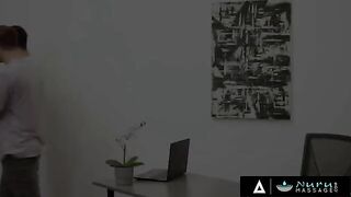 Two college guys fucked by big-titted BBW Natasha Nice in a steamy massage scene