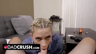 Blonde step daughter Khloe Kapri gets fucked by her step daddy in POV style