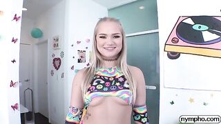 Nympho slut Harley King gets her throat filled with cum in this hot scene