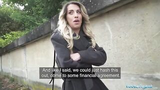 Hot French teacher seduces for cash in Public Agent scene