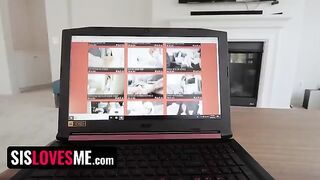 Curious step sister Violet Rain sneaks into step bro’s room, gets caught, and they get naughty