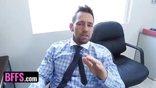 Four voluptuous office ladies, including busty Sami Parker, get fucked by their boss’s stepson in a steamy encounter