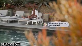 Four sexy blondies gave Anton’s huge black cock the deluxe service in an intense interracial group scene