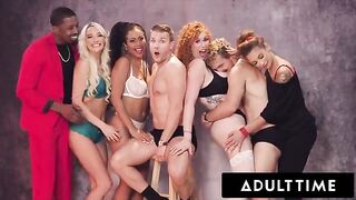 Christmas Orgy with stunning starlets, incredible action!