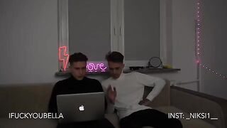 Two whores are having fun with their guys in our company