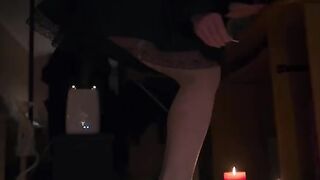 White stockings footjob and much cum. The best of both worlds!