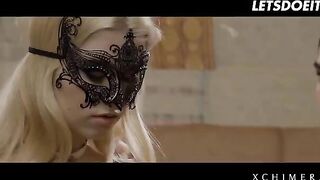 Two cocks are not enough for the appetite of this blonde babe
