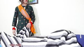 An Indian maid saw a guy with a big dick and she was amazed