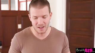 She’s got a crush on her stepbrother, and it’s obvious Madi Collins wants him to notice her too. As the petite redhead, standing at just 4'10" with her slim frame and fiery red hair, tries to attract his attention, he finally seems to catch on. And when s