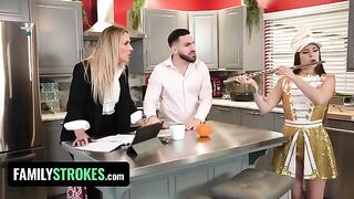 Josie Tucker’s big tits get covered in stepdad’s cum - FamilyStrokes