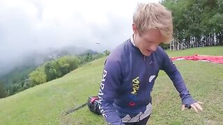 I cum while squirting from 2200 m above the sea in paragliding