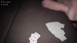Luxury girl cheats on her husband while playing cards, gets fucked