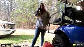 The mechanic gets lucky with a busty blonde babe Bailey Brooke