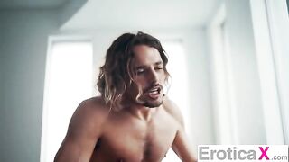 Sensual sex with stunning brunette beauty - EroticaX
