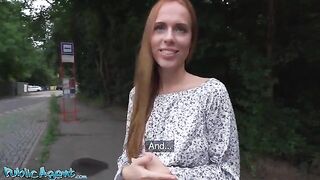 A girl stood up for sex with her freckled Tinder date outdoors