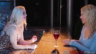 The bartender seduced the girl with her cocktail skills
