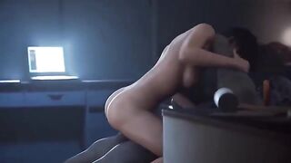 Ada Wong got fucked hard by Mr. X in a intense scene