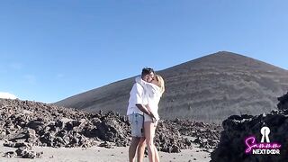 We hiked a volcano and he erupted in my mouth - Real Couple