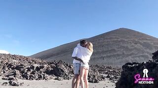 We hiked a volcano and he erupted in my mouth - Real Couple