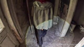 Petite babe fucked hard in an abandoned house vlog