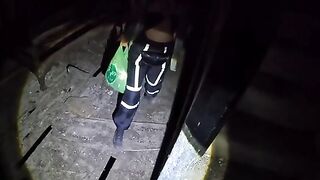 Petite babe fucked hard in an abandoned house vlog