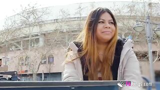 Amateur Yiyi Candy shows her boobs in public before getting fucked hard
