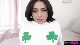 Why don't you lick my pussy for some good luck, Vanessa Moon tells Stepbro?