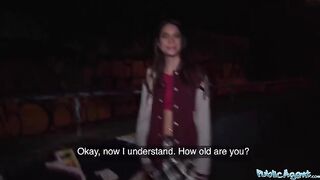 Hot French model gets fucked outdoors for cash in steamy Public Agent scene