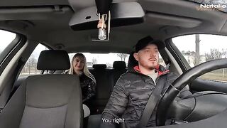 The luckiest taxi driver ever, especially after a wild ride with stunning passengers!