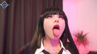 Karneli Bandi fucked the holes of Yumeko Jabami and covered with cum