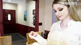 Two kinky sluts Bunny Colby and Lacy Lennon getting banged in an office