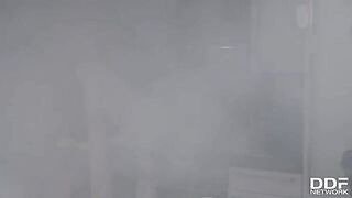Firefighters fucked busty slut Monika Fox in an intense orgy