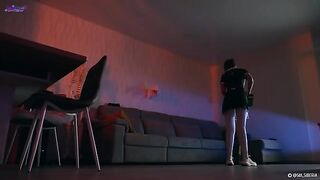 A girl became a sex robot and had sex with her dildo