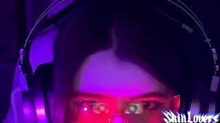 A cute 18 y.o. gamer girl gets fucked hard and reaches a climax