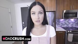 Pervert stepdad fucked innocent teen Mila Monet hard