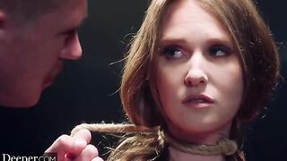 Blonde beauty Ashley Lane explores her anal kinks and rope bondage in a sensual scene