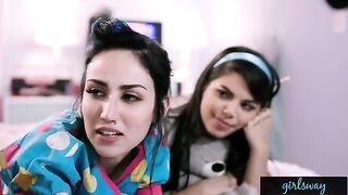 Retro sleepover with two teenage sluts Gina Valentina and Gianna Dior