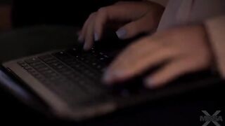 Pervert guy fucked his stepdaughter while she was texting with friends