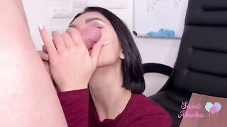 I did my homework while a cute student fucked me