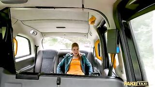 A gorgeous ginger babe got into the taxi today, things got wet