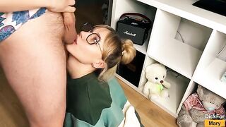 A girl learned to suck cock and became a professional, just like in steamy step-fantasy videos