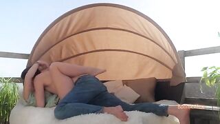 The loving couple has wonderful intimate sex at home