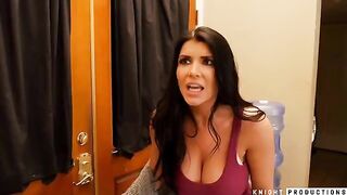 Romi Rain, make-up artist, fucked hard by Brad Knight on cam