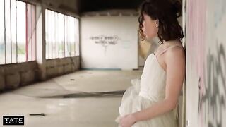 Stranger pushes young brides to be wild in a risky spot