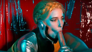 Ballerinas in a threesome sex with femdom and facesitting, inspired by Atomic Heart