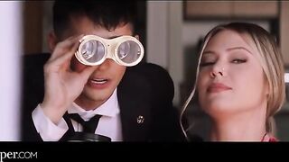 Avery from Deeper is watching her neighbor cheating with the hottie
